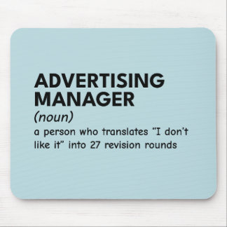 Vetgedrukte definitie van marketingmanager muismat