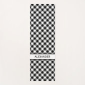 Vetgedrukte diagonaal zwart wit Buffalo Plaid Jouw Yogamat (Voorkant)