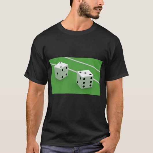 Vetgedrukte dobbelstenen renderafbeelding t-shirt (Voorkant)