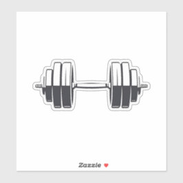 Vetgedrukte dompelkracht – minimalistisch fitnesso sticker