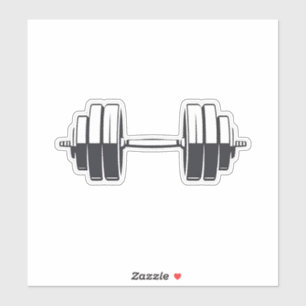 Vetgedrukte dompelkracht – minimalistisch fitnesso sticker