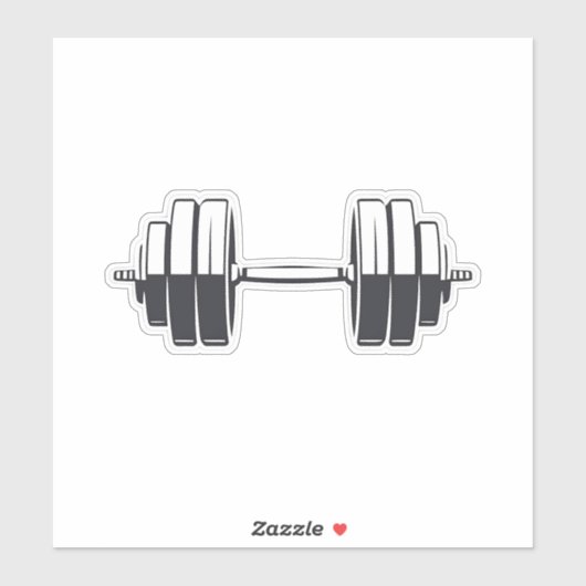 Vetgedrukte dompelkracht – minimalistisch fitnesso sticker (Vel)