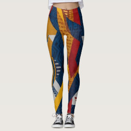 Vetgedrukte en moderne patronen - geometrische fus leggings