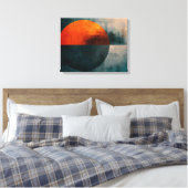 Vetgedrukte geometrische Abstracte kunst - getextu Canvas Afdruk (Insitu (Slaapkamer))