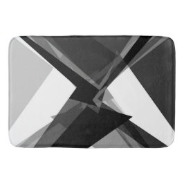 Vetgedrukte geometrische monochrome retro abstract badmat