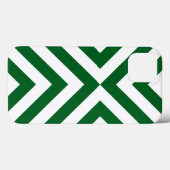 Vetgedrukte groene en witte Chevron Case-Mate iPhone Case (Achterkant (horizontaal))