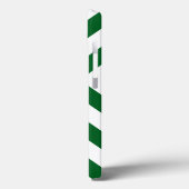 Vetgedrukte groene en witte Chevron Case-Mate iPhone Case (Achterkant / Links)