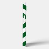 Vetgedrukte groene en witte Chevron Case-Mate iPhone Case (Achterkant / Rechts)