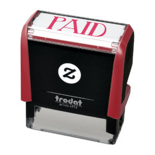 Vetgedrukte grote letters BETAALD Algemeen Busines Zelfinktende Stempel