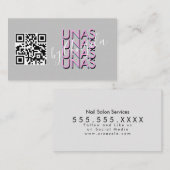Vetgedrukte herhaling Wimpers Salon Nails Unas Ro Visitekaartje (Voorkant / Achterkant)