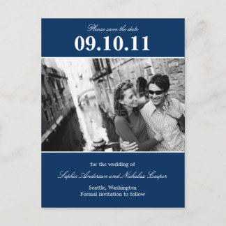 Vetgedrukte herinnering Save the Date Briefkaart (