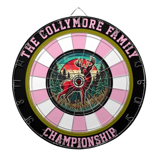 Vetgedrukte herten Target Forest Decor Dartbord (Voorkant)