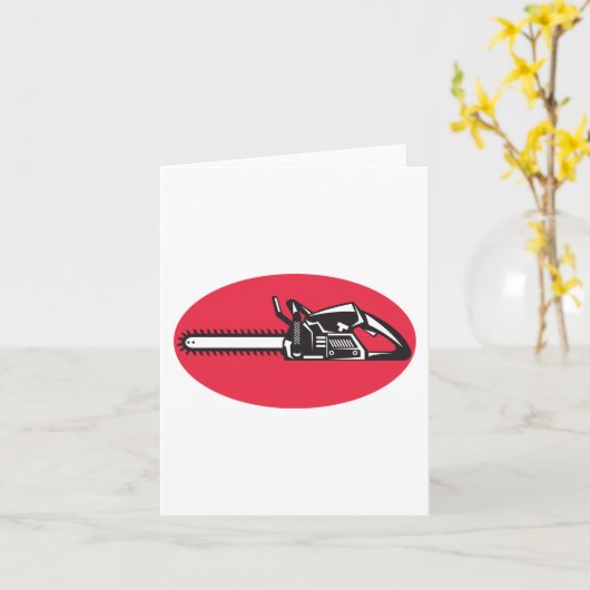 Vetgedrukte kettingzaag Lumberjack Logging Tool Kaart (Gele Bloem)