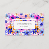 Vetgedrukte kleur Vibrant Florals Visitekaartje (Voorkant)