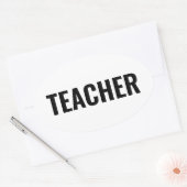 Vetgedrukte LERAAR Tekst Ovale Sticker voor gebrui (Envelop)