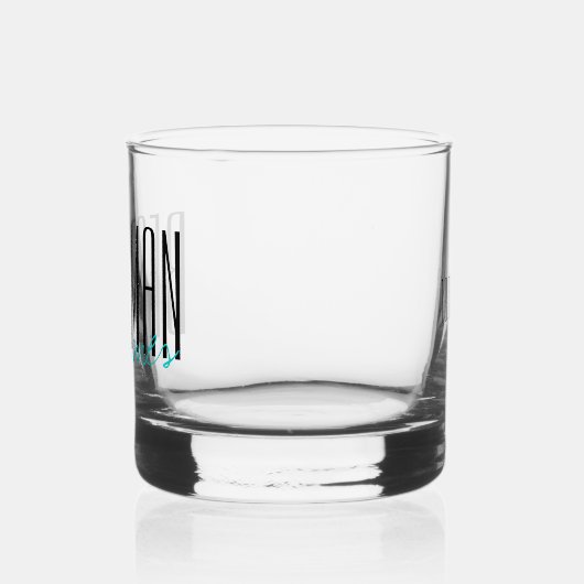 Vetgedrukte letters "Beste man" Persoonlijke bruil Whisky Glas (Links)