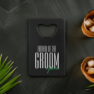 Vetgedrukte letters "Vader van de Groom" Wedding P Kredietkaart Flessenopener
