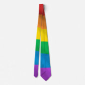 Vetgedrukte LGBT Pride Rainbow Necktie – Olieverf  Stropdas (Achterkant)