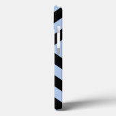 Vetgedrukte lichtblauwe en zwarte Chevron Case-Mate iPhone Case (Achterkant / Links)