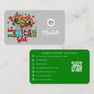 Vetgedrukte Mexicaanse nagelsalon Visitekaartje