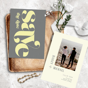 Vetgedrukte minimalistische foto Butternut Save The Date