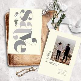 Vetgedrukte minimalistische foto  Butternut Save The Date