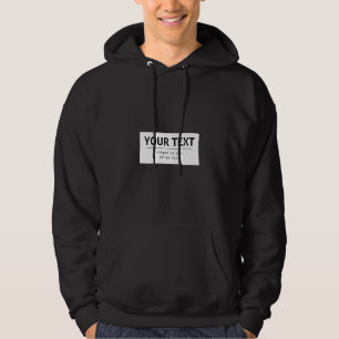 Vetgedrukte, moderne bewerkbare tekst Zwart & Wi Hoodie
