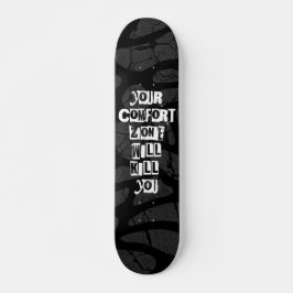 Vetgedrukte Motivatie quote in graffitistijl Skateboard