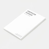 Vetgedrukte naam, titel en tekstvak post-it® notes (Schuin)