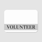 Vetgedrukte naam van "VRIJWILLIGER" Naamplaatje (Voorkant)