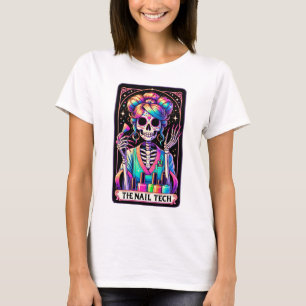 Vetgedrukte Nail Tech Tarot Promotionele T-shirt