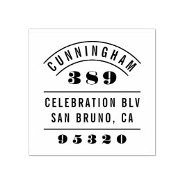 Vetgedrukte nummers Retrotypografie Retroadres Rubberstempel