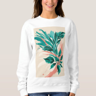 Vetgedrukte, oversized florale prints trui