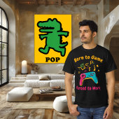 Vetgedrukte Pop Art Gaming Controller T-shirt