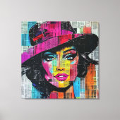 Vetgedrukte Pop Art Stretched Canvas (Voorkant)