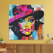 Vetgedrukte Pop Art Stretched Canvas (Insitu (Woonkamer))