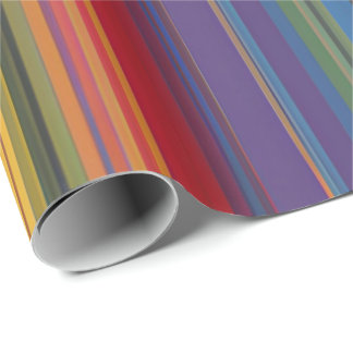 Vetgedrukte Rainbow Stripe Gift Wrap – Levendig Cadeaupapier