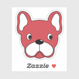 Vetgedrukte Red Bulldog 3 "x3" Vinyl Sticker