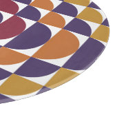 Vetgedrukte retro cirkels decoratieve glazen snijp snijplank (Hoek)