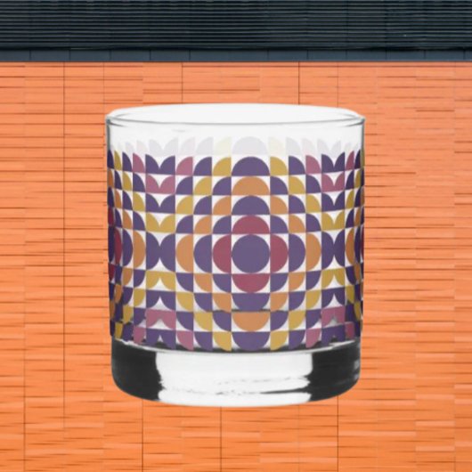 Vetgedrukte retro cirkels rotsen glas | midden van