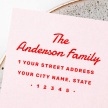 Vetgedrukte retro typografie retouradres