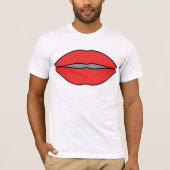 Vetgedrukte rode lippen Pop Art T-shirt (Voorkant)