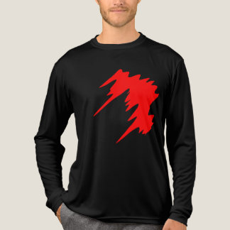 Vetgedrukte rode Slash Graphic T-Shirt – Edgy Stre