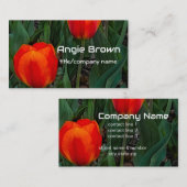 vetgedrukte rode tulpen natuur voor bloemfotografi visitekaartje (Voorkant / Achterkant)