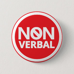 Vetgedrukte Rode Typografie Verboden Symbool Niet- Ronde Button 5,7 Cm
