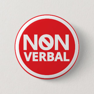 Vetgedrukte Rode Typografie Verboden Symbool Niet- Ronde Button 5,7 Cm