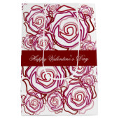 'Vetgedrukte Rozen Valentijn' (roos- maat Medium)  Medium Cadeauzakje (Achterkant)