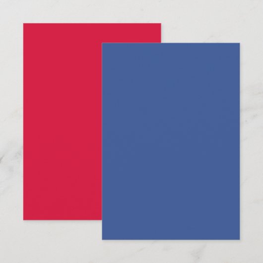 Vetgedrukte RSVP-kaart in Crimson & Blue –  RSVP Kaartje (Voorkant / Achterkant)