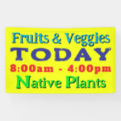 Vetgedrukte tekst Vandaag Fabric Groot bord Spandoek (Horizontaal)