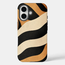 Vetgedrukte Tiger Stripes Telefoonhoes iPhone 16 Hoesje
